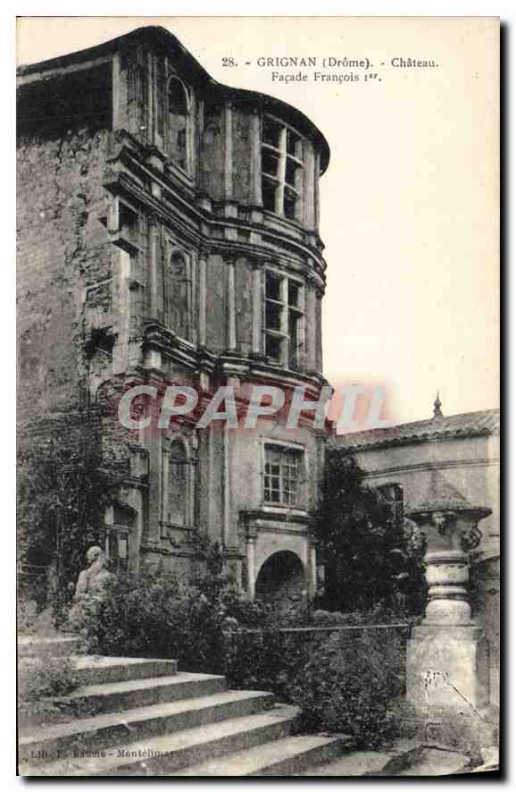 CPA Gragnan Drome Chateau Facade Francois I 