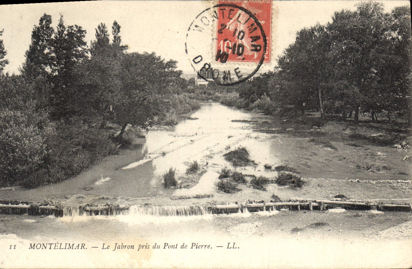 Montélimar — Le Jabron pris du Pont de Pierre — LL.