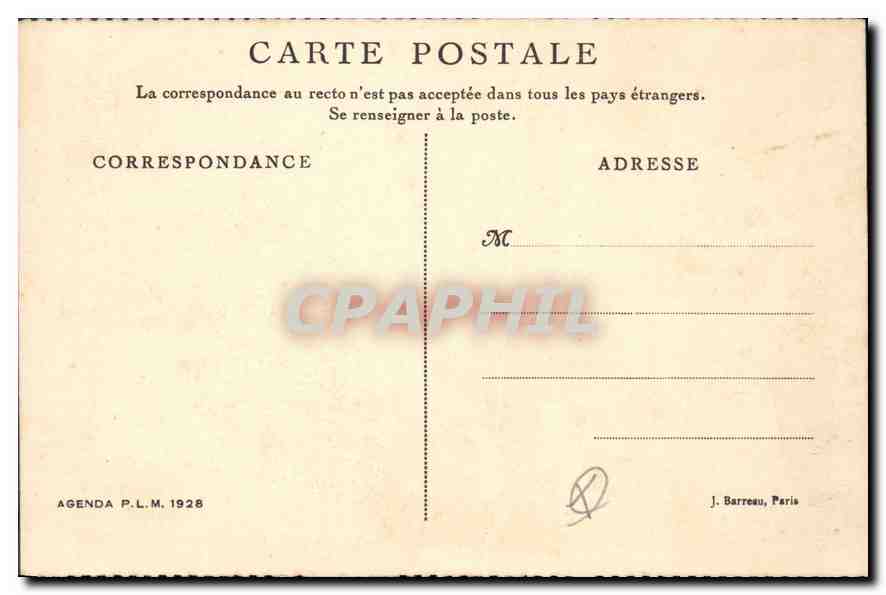 CPA valence porte descalier renaissance — Rückseite