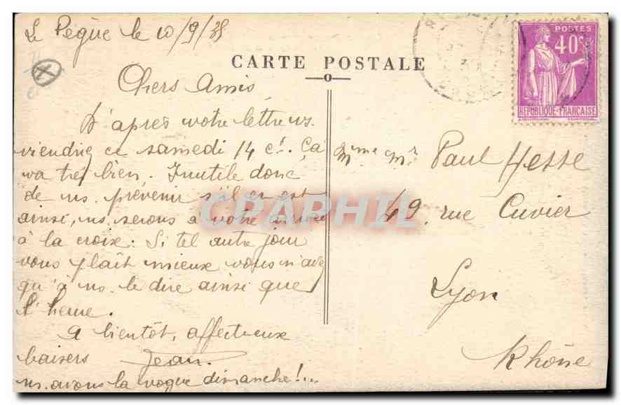 CPA Le Pegue Vue Ouest Chapelle Ile Ste Anne  — Rückseite