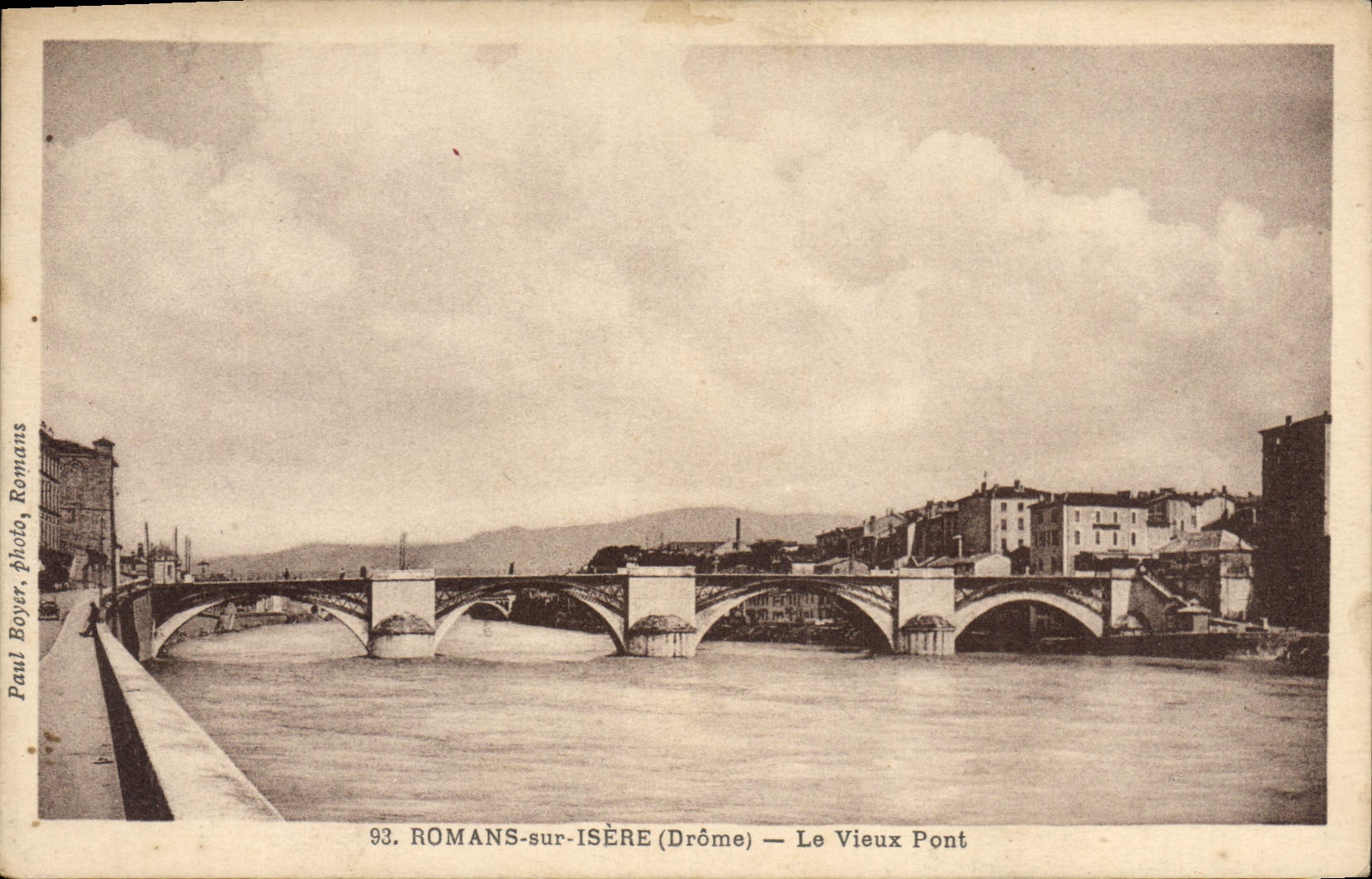 ROMANS-sur-ISÈRE (Drôme) — Le Vieux Pont — Paul Boyer, photo, Romans
