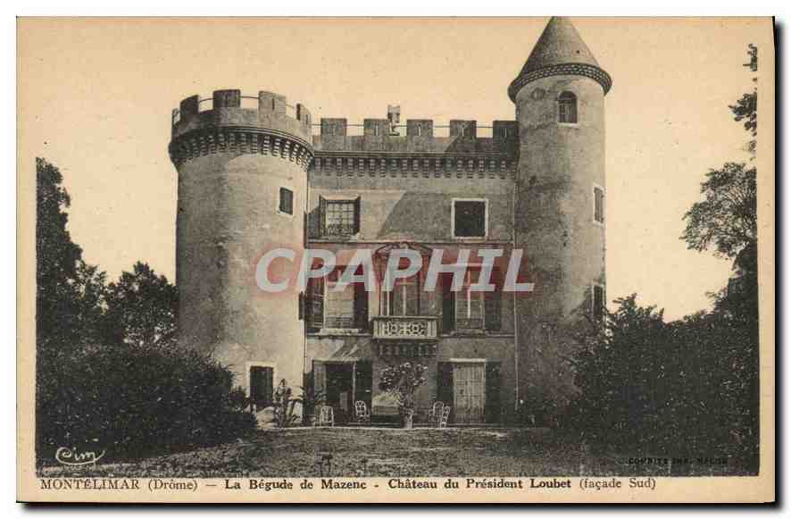 Montélimar (Drôme) — La Bégude de Mazenc — Château du Président Loubet (façade Sud)