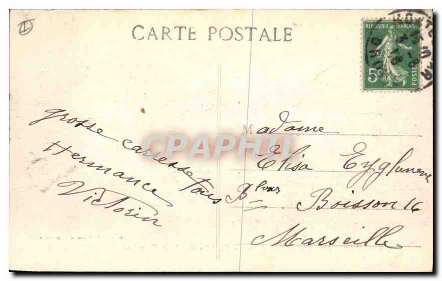 La Bégude de Mazenc (Drôme) — Château de M. le Président Loubet (côté sud) — Lib. pap. F. Baume - Mentillmar — Reverso