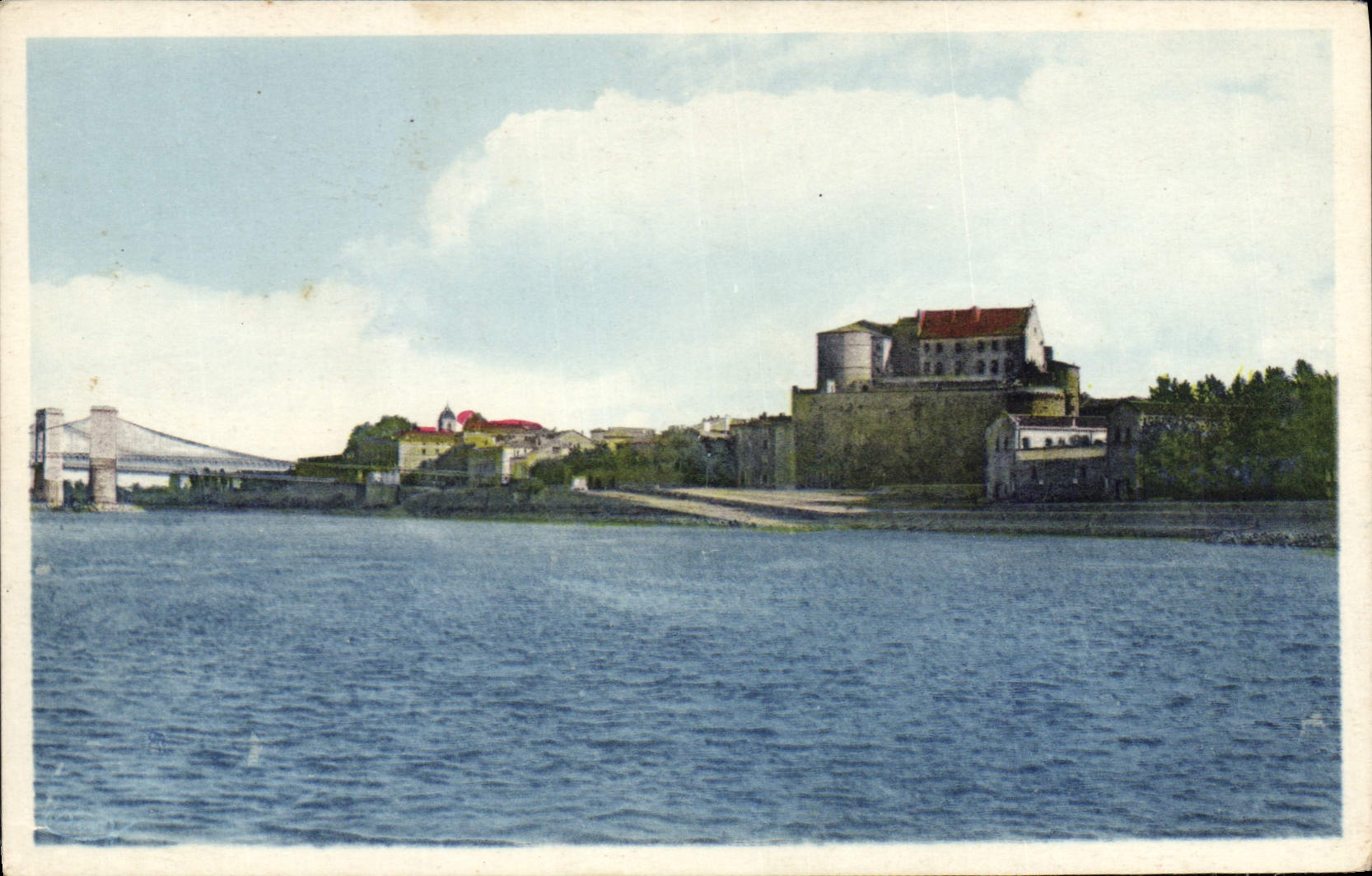 CPA Tarn l'Hermitage Les ponts sur le Rhone et le château de Tournon
