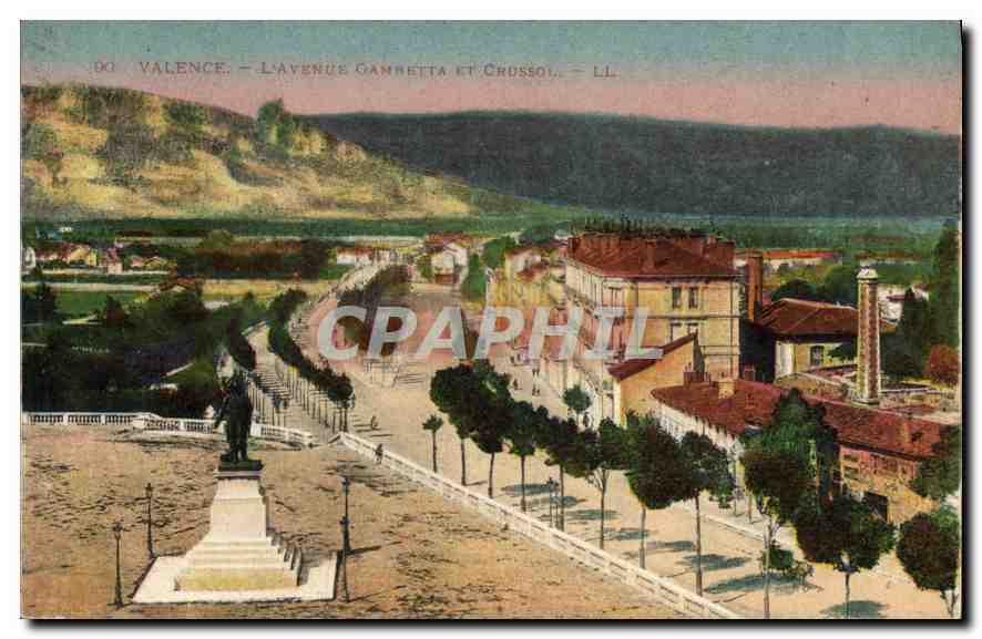 CPA Valence l'avenue gannetta et crussol ll