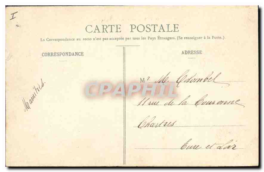 CPA Dreux eure et loir le square — Verso
