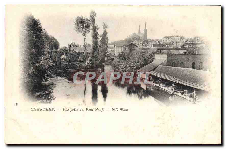 Chartres — Vue prise du Pont Neuf — ND Phot