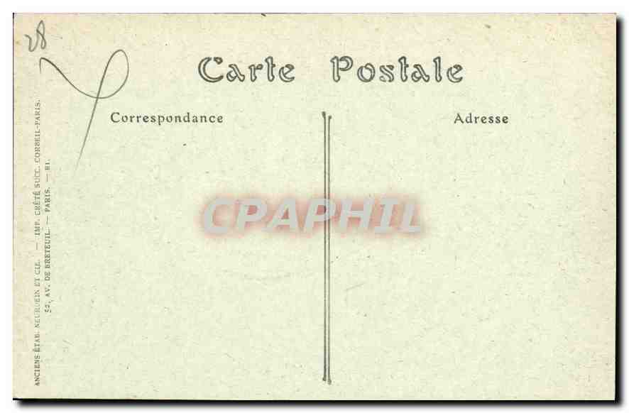 CPA Chartres L'Eveche — Rückseite