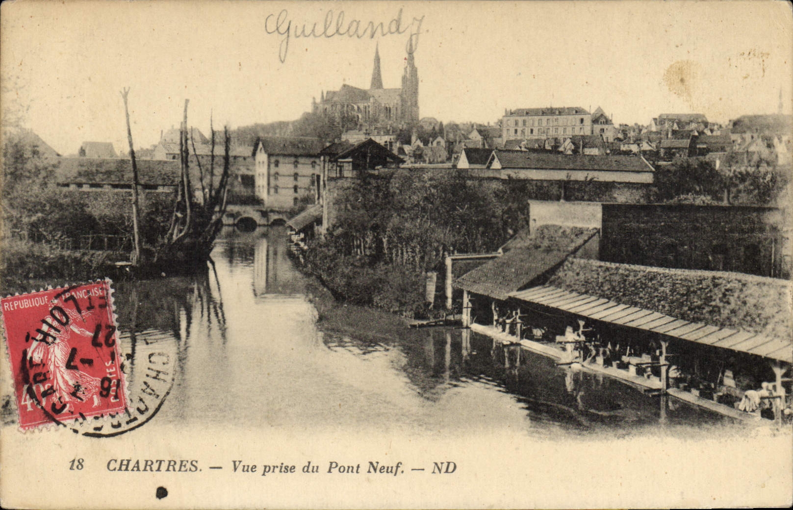 Chartres — Vue prise du Pont Neuf — ND