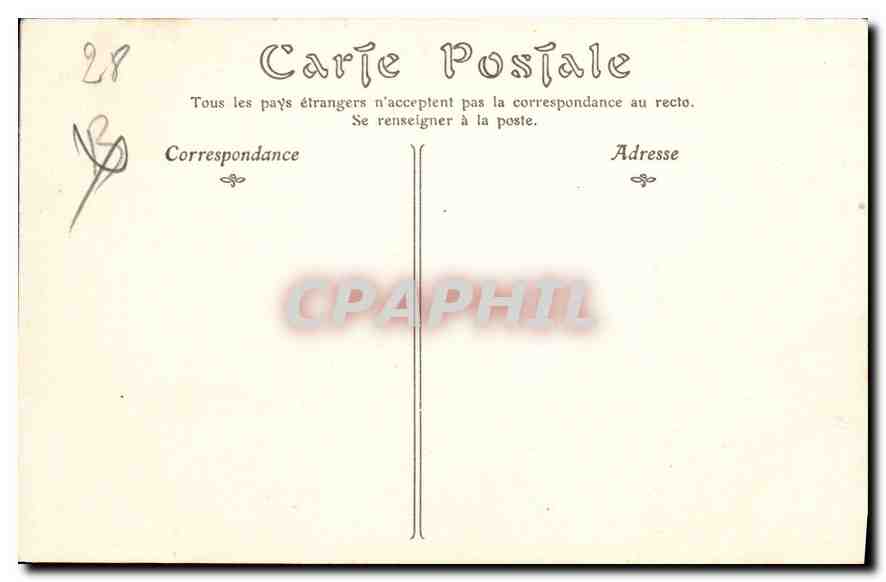 CPA Chartres Vielle Rue Saint Yves Femme Folklore — Rückseite