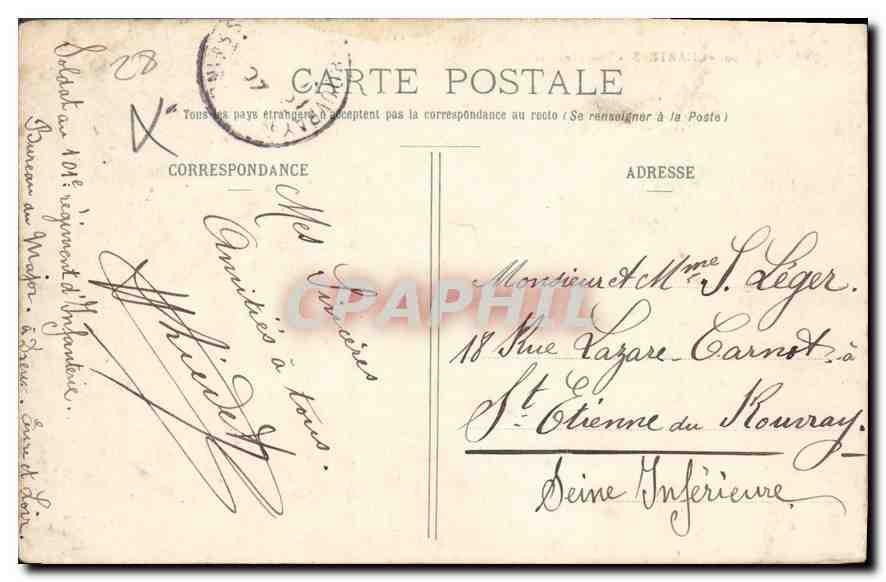 CPA Chartres Vue generale — Rückseite