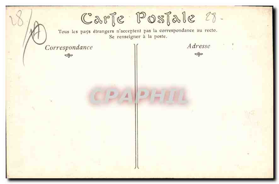 CPA Chartres Vieille Rue Saint Yves Femme Folklore — Rückseite