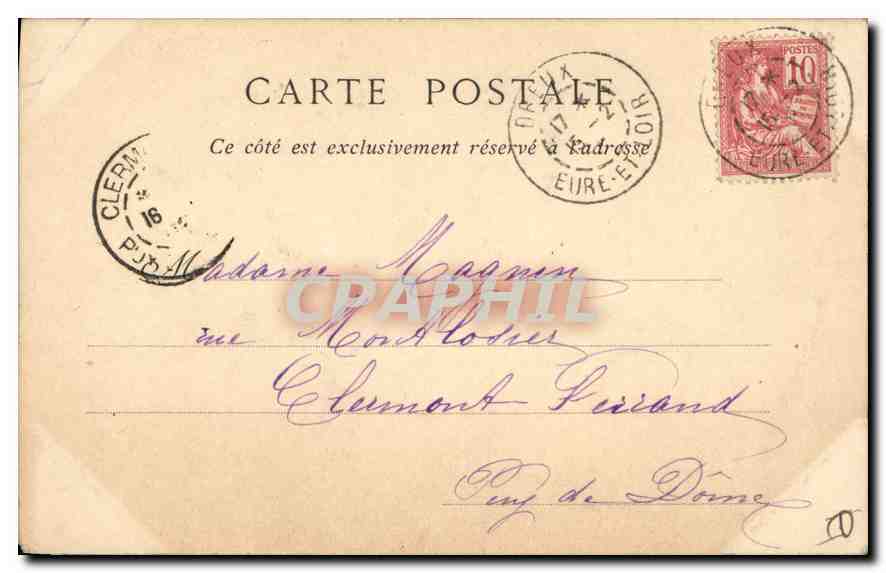CPA Chartres La Cathedrale — Rückseite