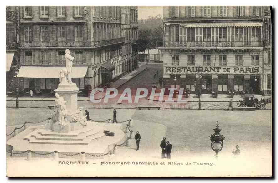 Bordeaux — Monument Gambetta et Allées de Tourny — éditeur non visible
