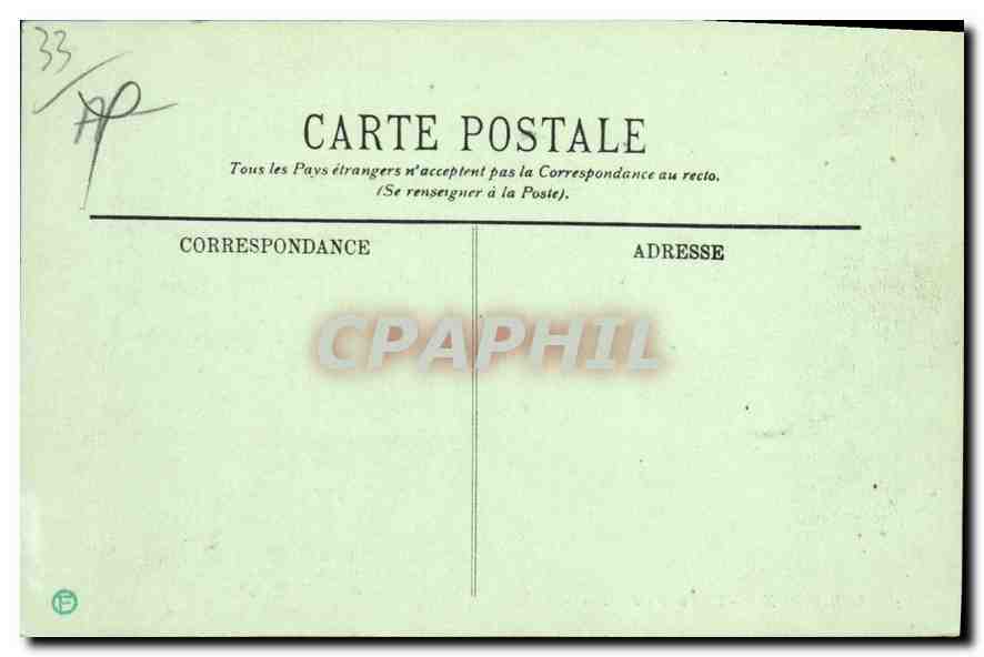 CPA Bordeaux La Porte du Palais — Verso