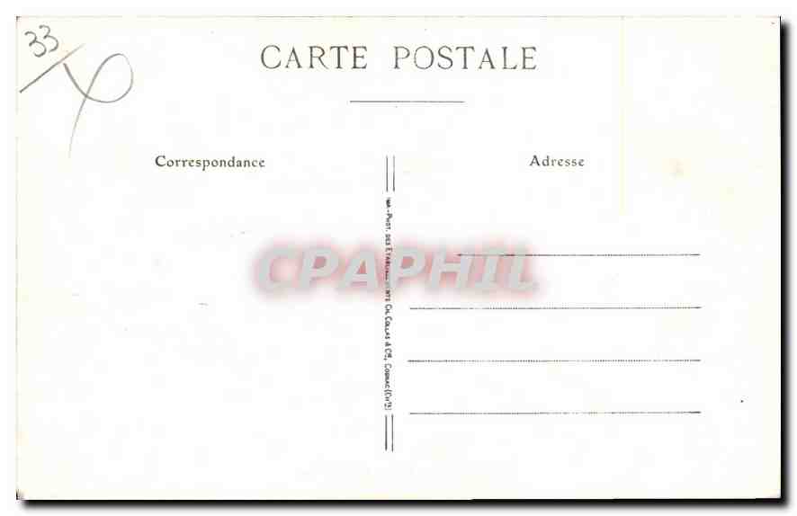 CPA Bordeaux Le Grand Theatre — Verso