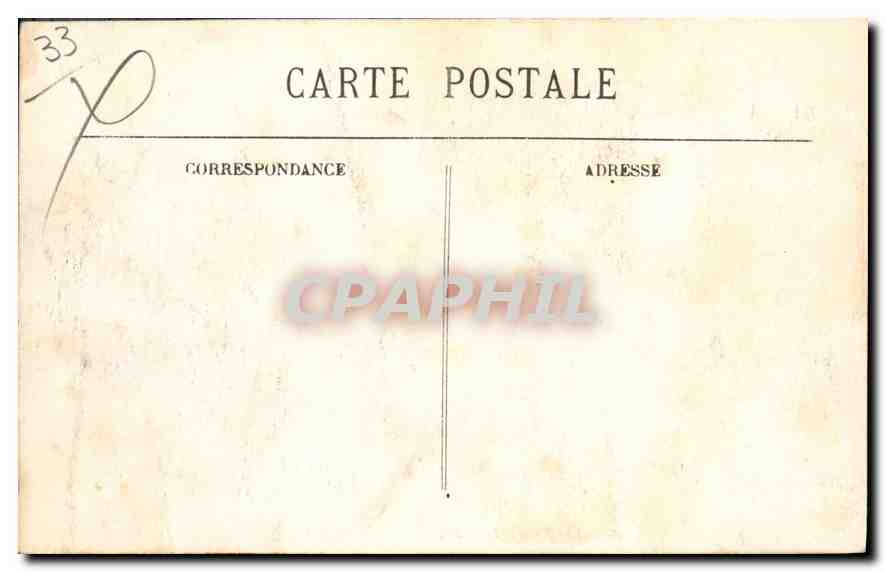 CPA Bordeaux L'Hotel de Ville — Verso