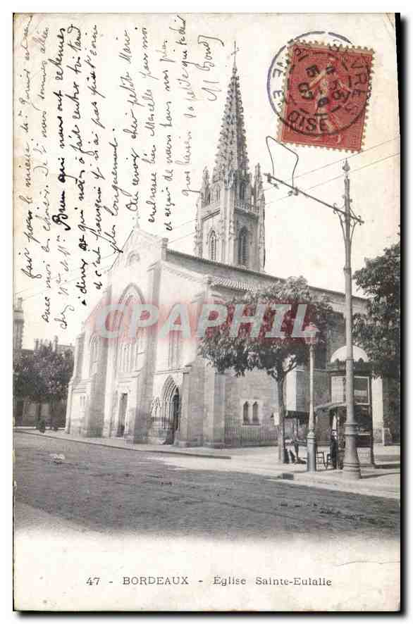 CPA Bordeaux Eglise Sainte Eulalie