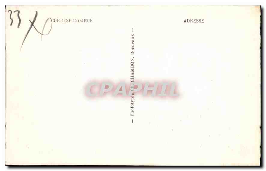 CPA Bordeaux Le Cours de L'Intendance — Verso