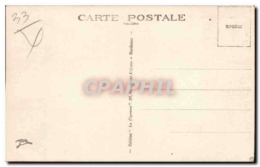 CPA Bordeaux Gare Saint Jean (Depart) — Verso