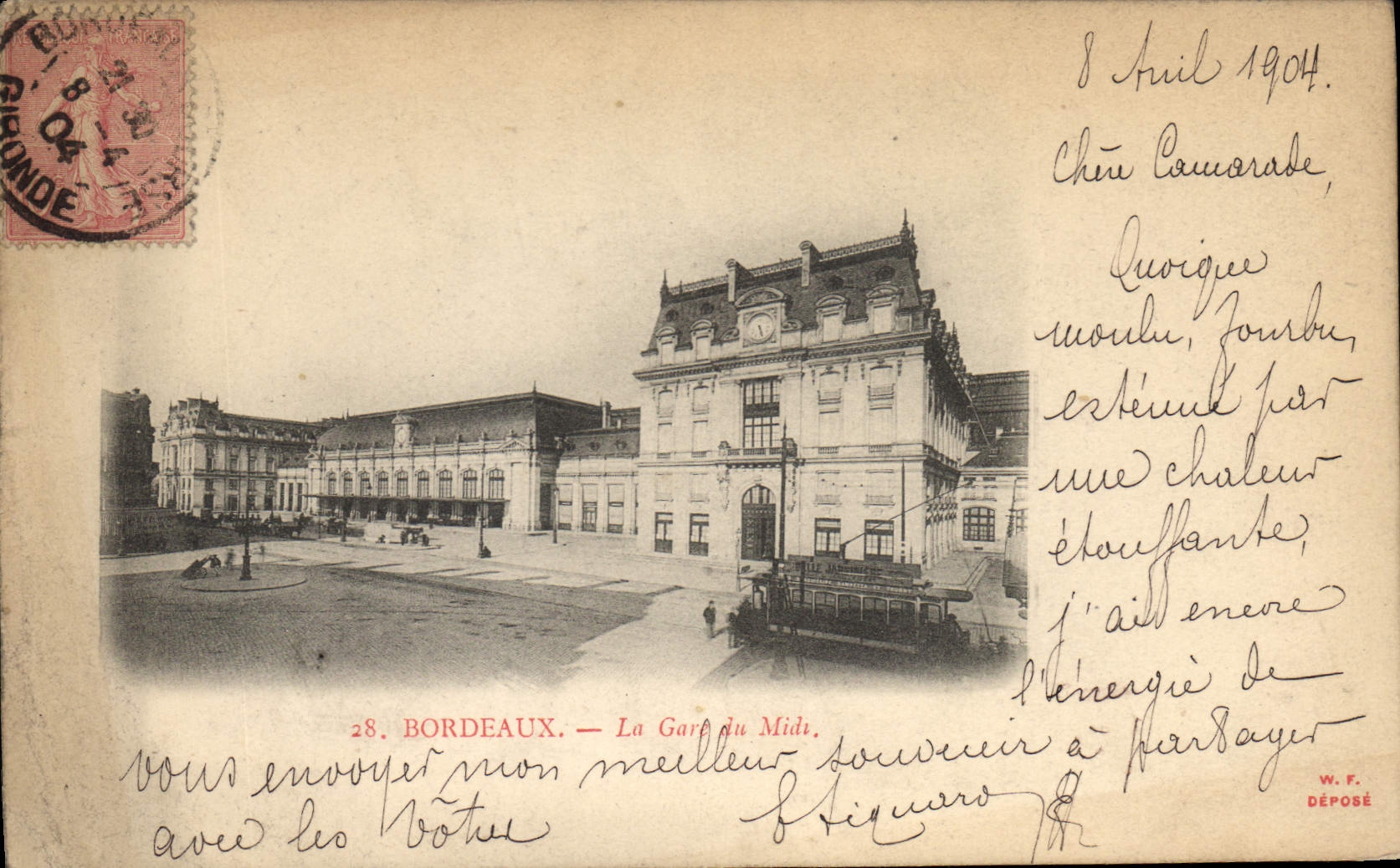 CPA Bordeaux La Gare de Midi