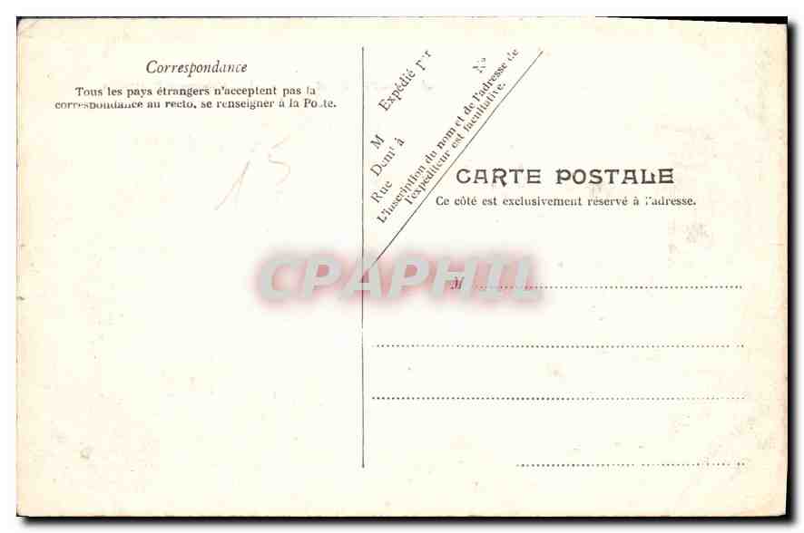 CPA Bordeaux Les Colonnes Rostrales — Verso