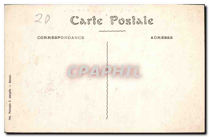 CPA Bordeaux Le Monument de Gambella — Verso