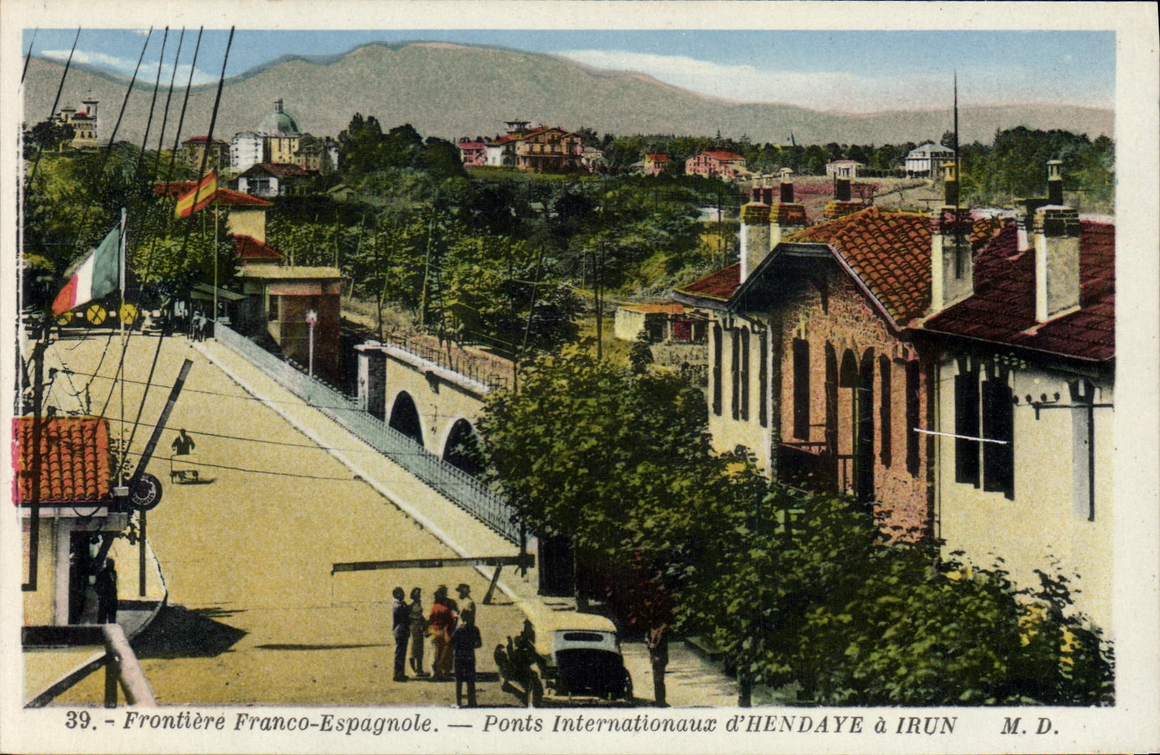 Frontière Franco-Espagnole — Ponts Internationaux d'HENDAYE à IRUN — M.D.