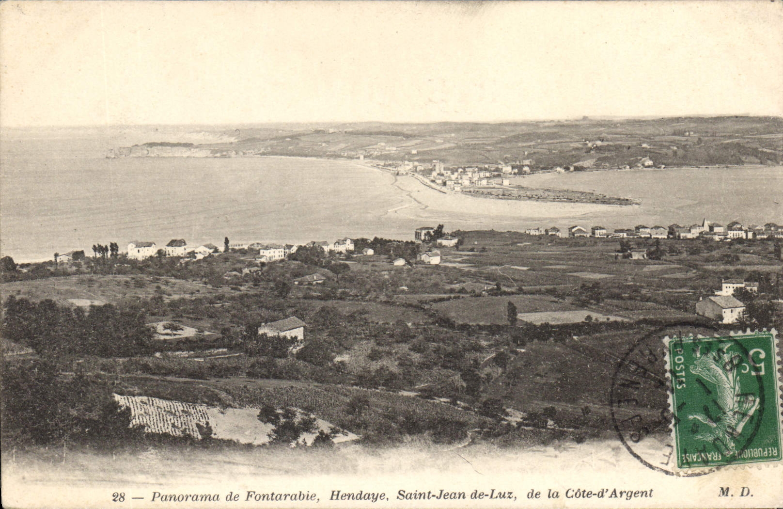 Panorama de Fontarabie, Hendaye, Saint-Jean-de-Luz, de la Côte-d'Argent — M. D. — n°28