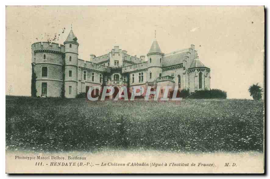 CPA Hendaye Le Chateau d'Abbadia(legue a l'institut de France)