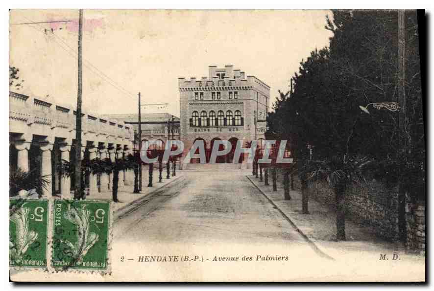 CPA Hendaye Avenue des Palmiers