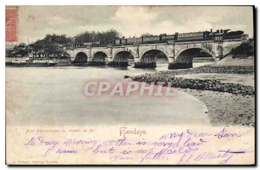 Pont international du chemin de fer — Hendaye — A. Villatte, éditeur, Tarbes