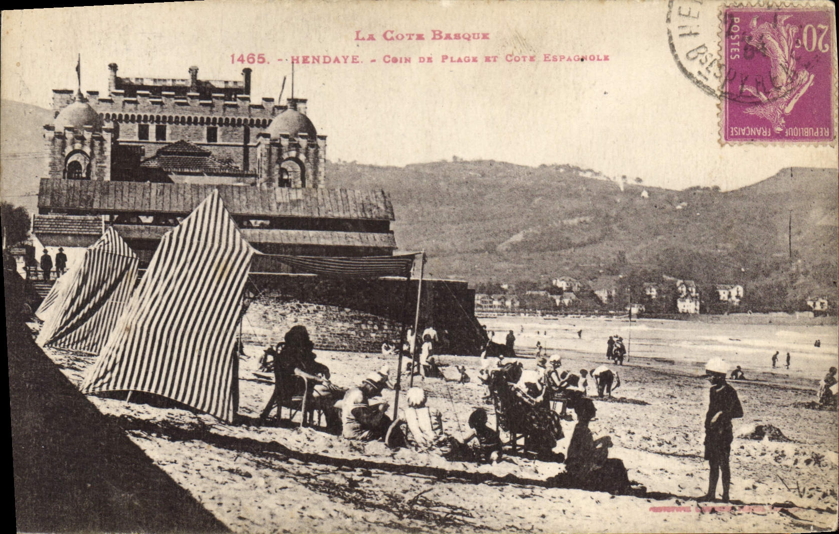 Hendaye - Coin de Plage et Côte Espagnole — La Côte Basque — éditeur anonyme, n° 1465