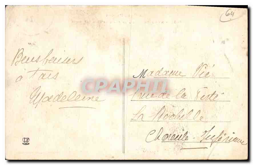 Hendaye - Coin de Plage et Côte Espagnole — La Côte Basque — éditeur anonyme, n° 1465 — Verso