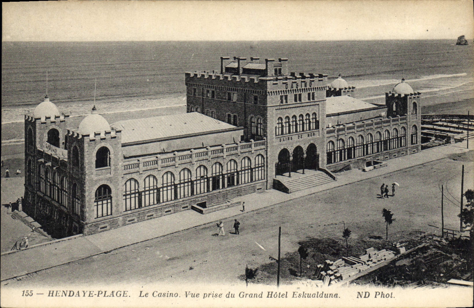 Hendaye-Plage — Das Casino. Ansicht vom Grand Hotel Eskualduna — ND Fotografie, Nr. 155