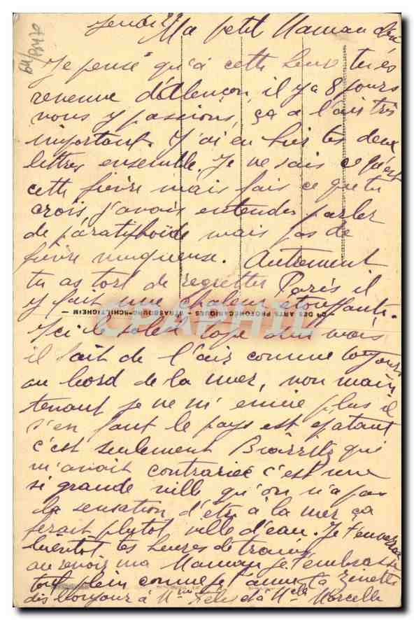 CPA Hendaye La Plage et les deux Jumeaux — Rückseite