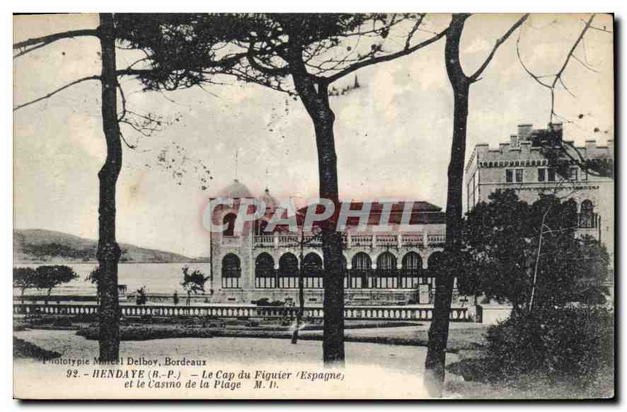 Le Cap du Figuier (Espagne) — Le Casino de la Plage — Phototypie Marcel Delboy, Bordeaux, n°92