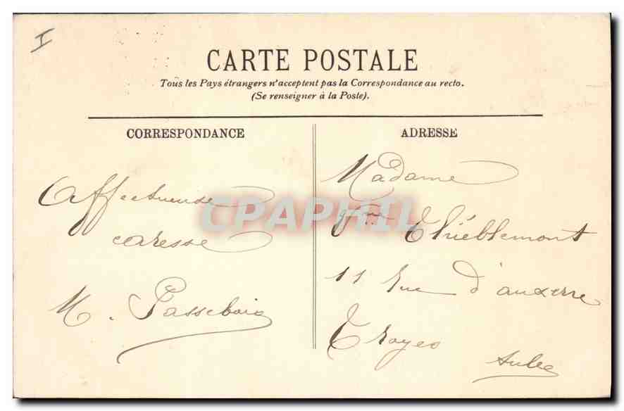 CPA Biarritz La Roche Percee a Maree basse — Verso