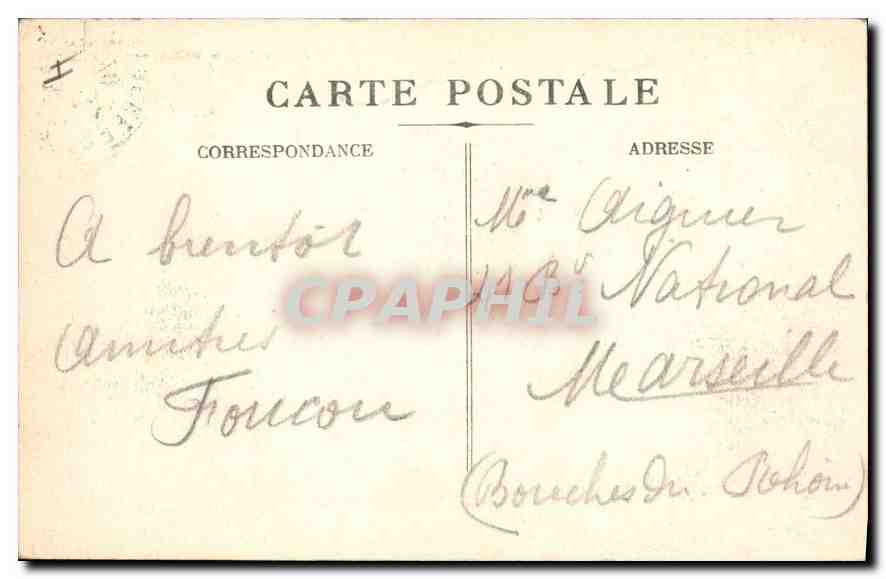 CPA Biarrritz Le Casino de Bellevue — Verso