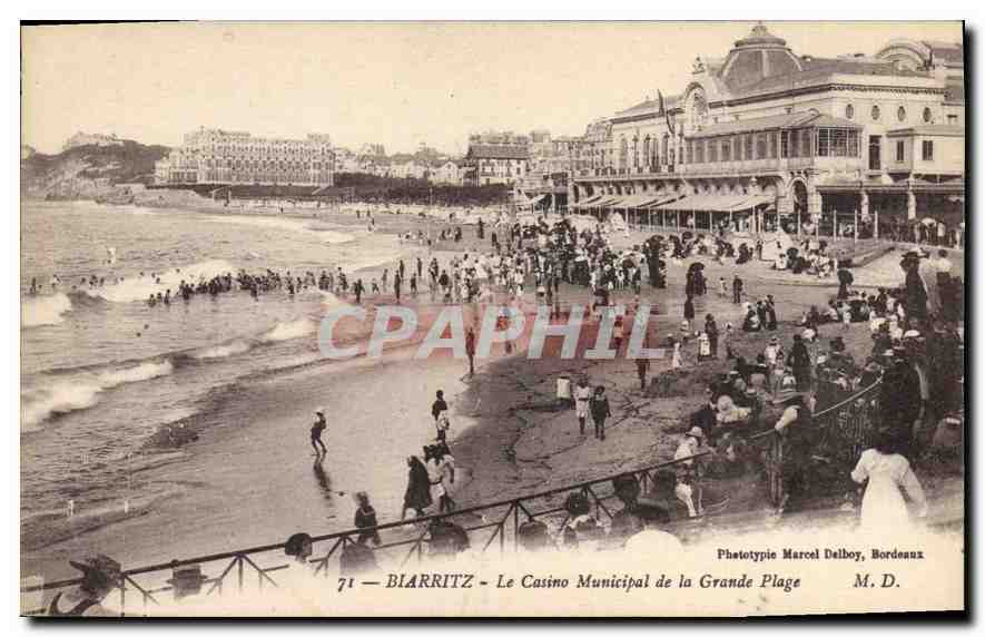 CPA Biarritz Le Casino Municipal de la Grande Plage