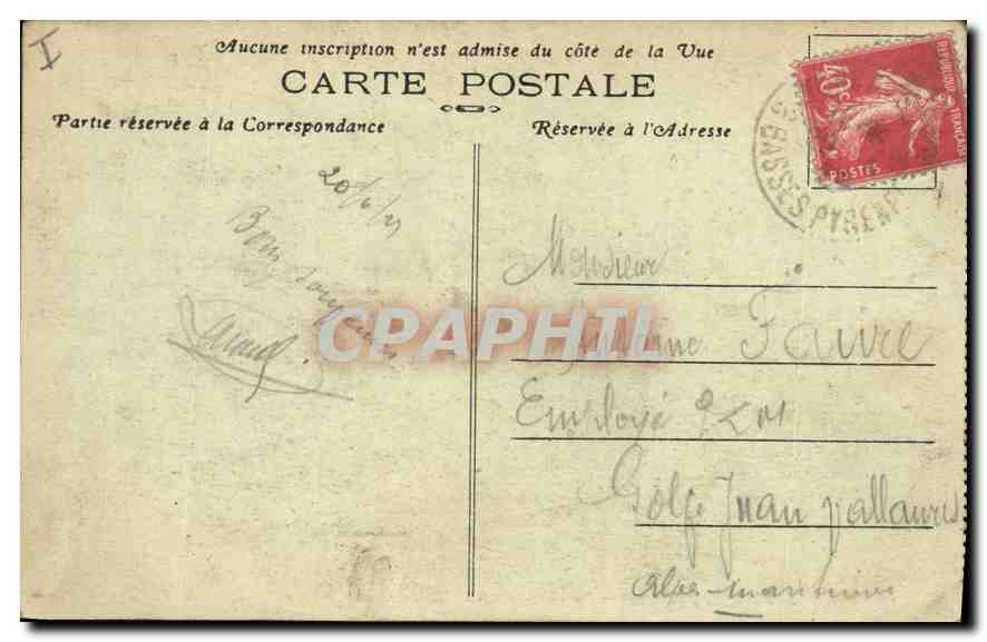 CPA Biarritz La Plage Roche Ronde et Cote vers le Phare — Verso