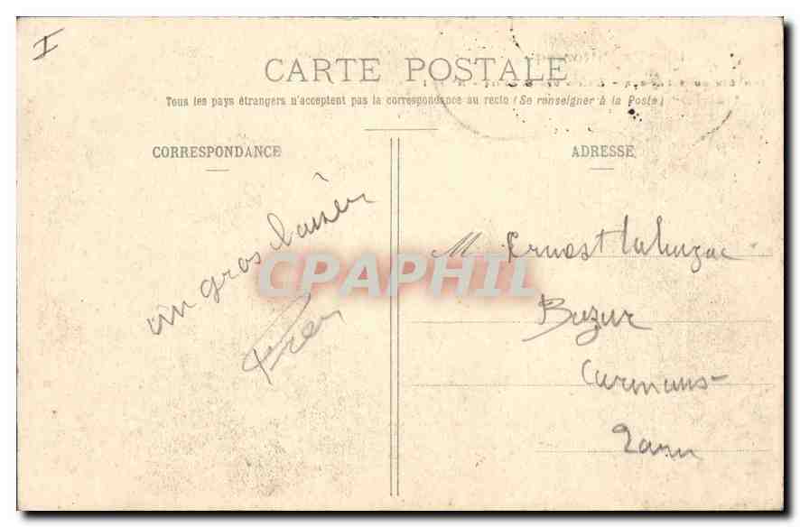 CPA Biarritz Pittore Tempete du 9 fevrier — Verso