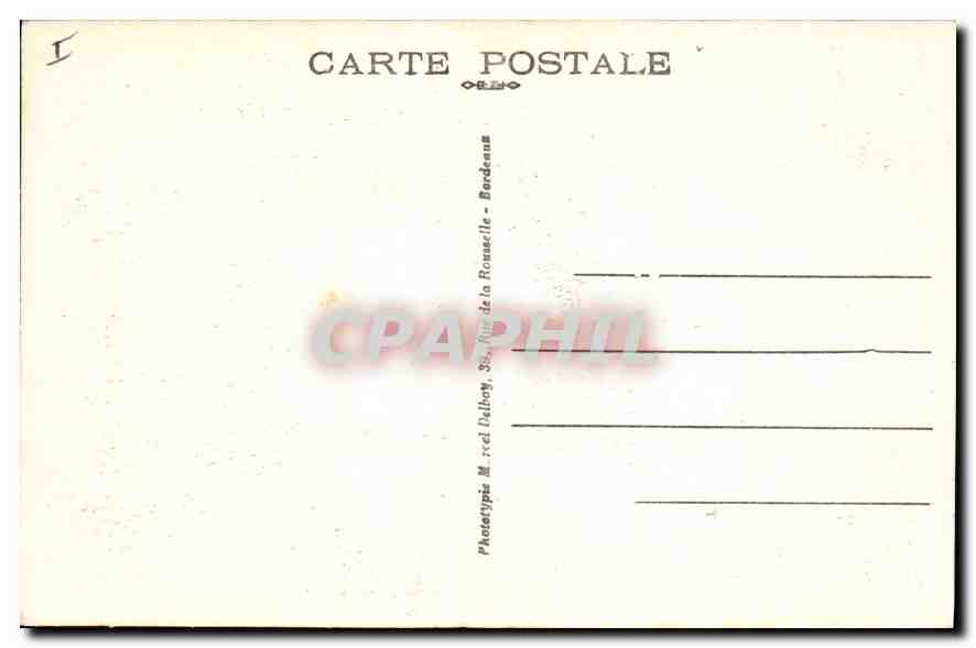 CPA Biarritz Effet de Mer sur un Rocher — Verso
