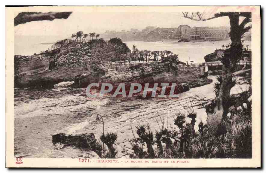 CPA Biarritz La Roche du Basta et le Plage