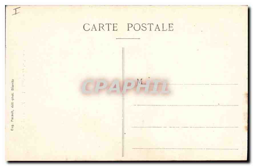 CPA Biarritz Le Rocher de la Vierge — Rückseite