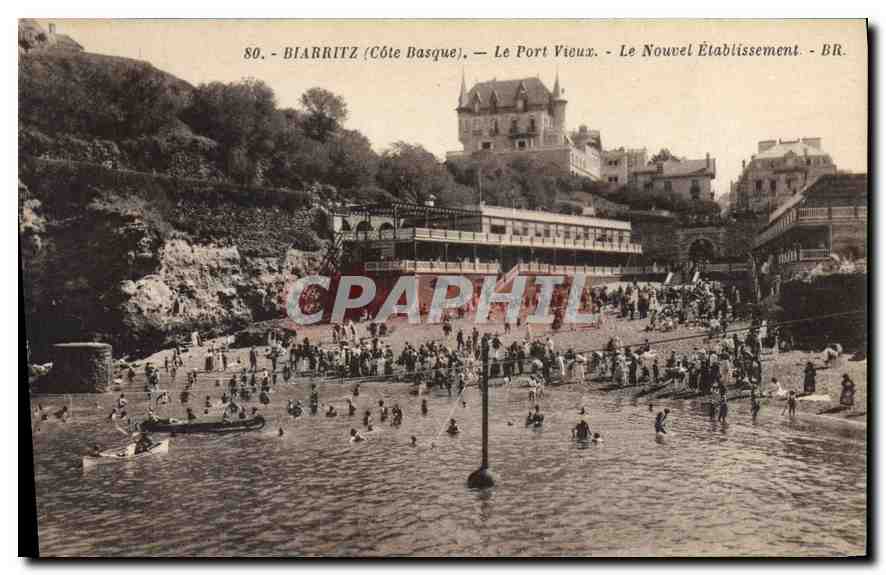 CPA Biarritz (Cote Basque) Le Port Vieux Le Nouvel Etablissement