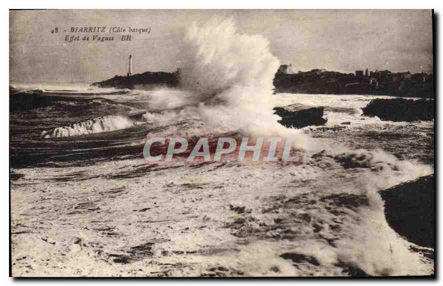 CPA Biarritz (Cote basque) Effet de Vagues