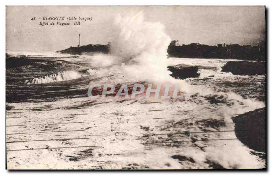 CPA Biarritz (Cote basque) Effet de Vagues
