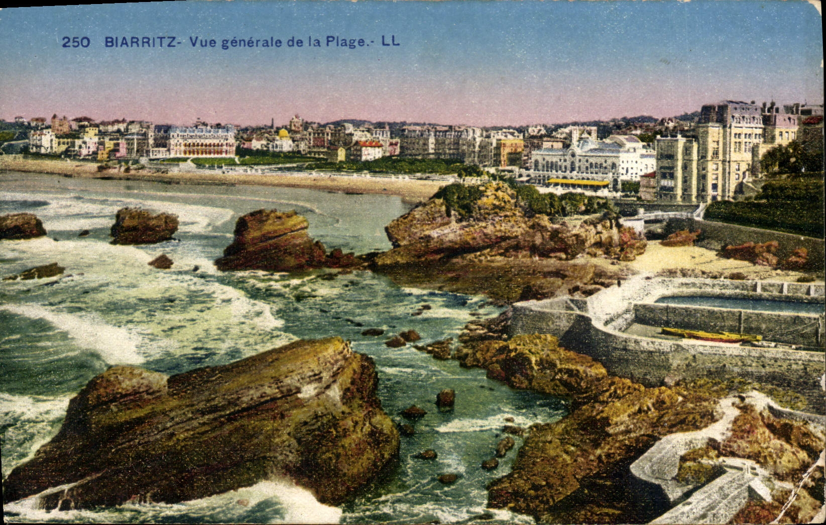 Biarritz - Vue générale de la Plage - LL