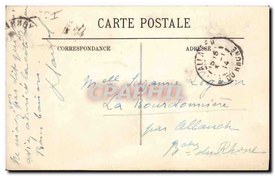 CPA Biarritz La Cote des Basque par gros temps — Rückseite